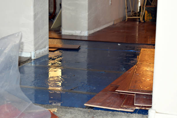 Professional Burst Pipe Cleanup technician working in Orange, MA